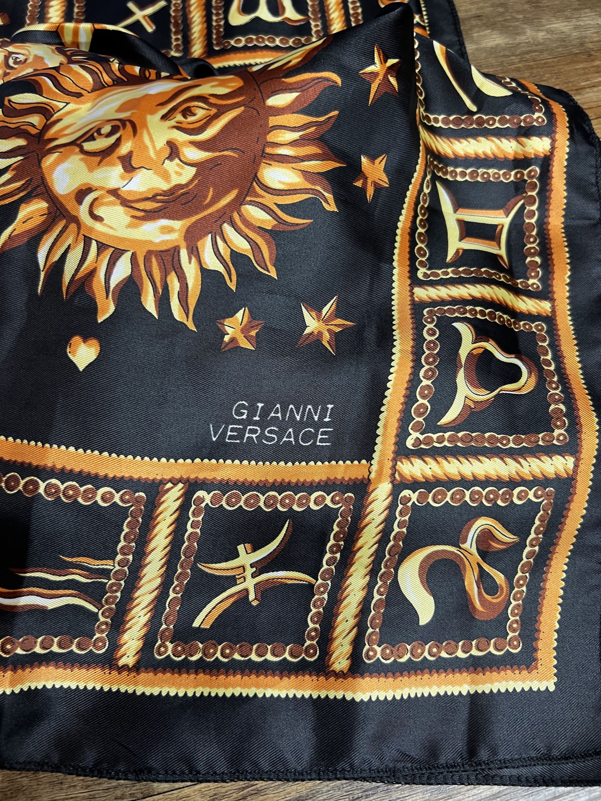 Versace Vintage 1980's-1990's Gianni Versace Zodiac Silk Scarf Size ONE SIZE - 2 Thumbnail