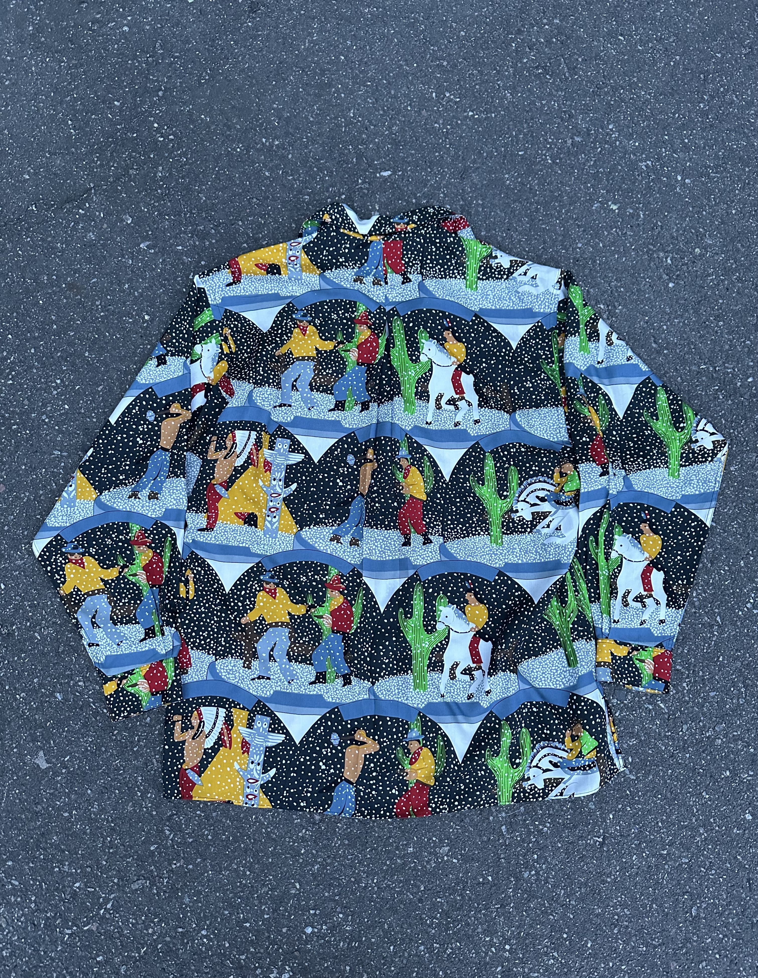 Kenzo × Vintage 90's Kenzo by Kenzo Takada "Impossible Weather" Bat Shirt Size US L / EU 52-54 / 3 - 3 Thumbnail