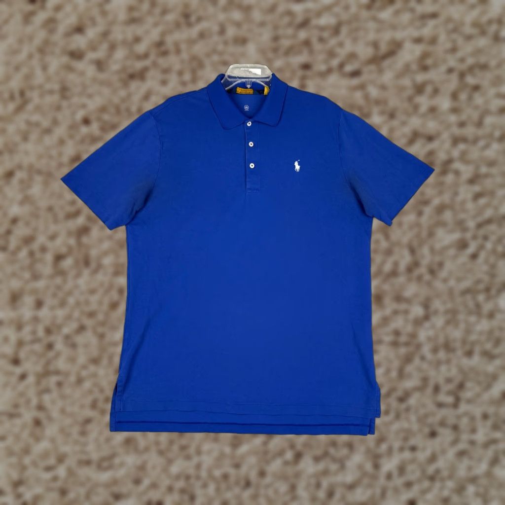 Ralph Lauren Polo Golf Shirt Men Large Blue 100% Cotton Short Sleeve Sports Polo Shirt Men Large Blue 100% Cotton Short Sleeve Size US L / EU 52-54 / 3 - 1 Thumbnail