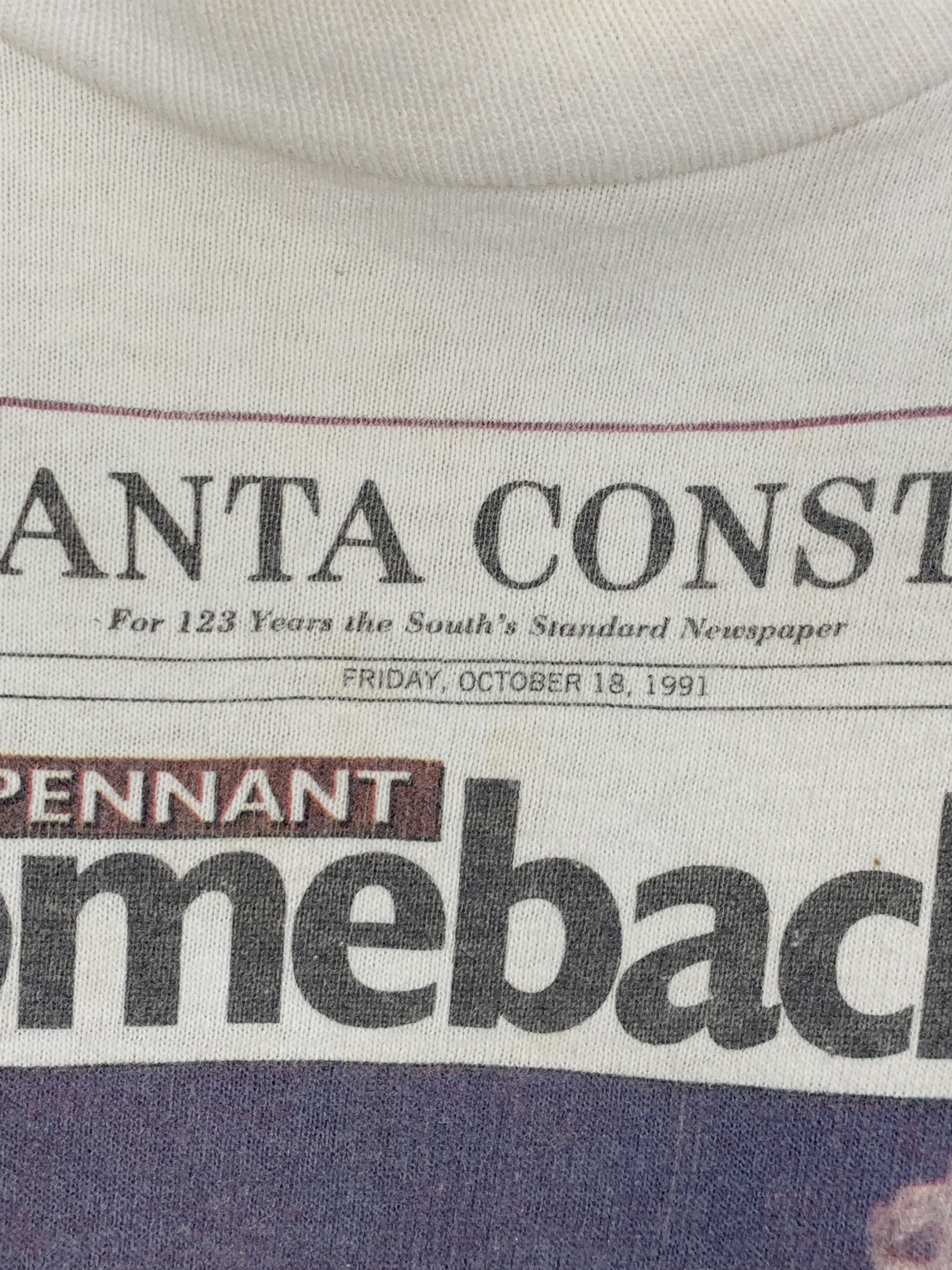 MLB × Vintage Vintage 90s The Atlanta The Comeback Kids T Shirt TA0120 Size US XL / EU 56 / 4 - 9 Thumbnail