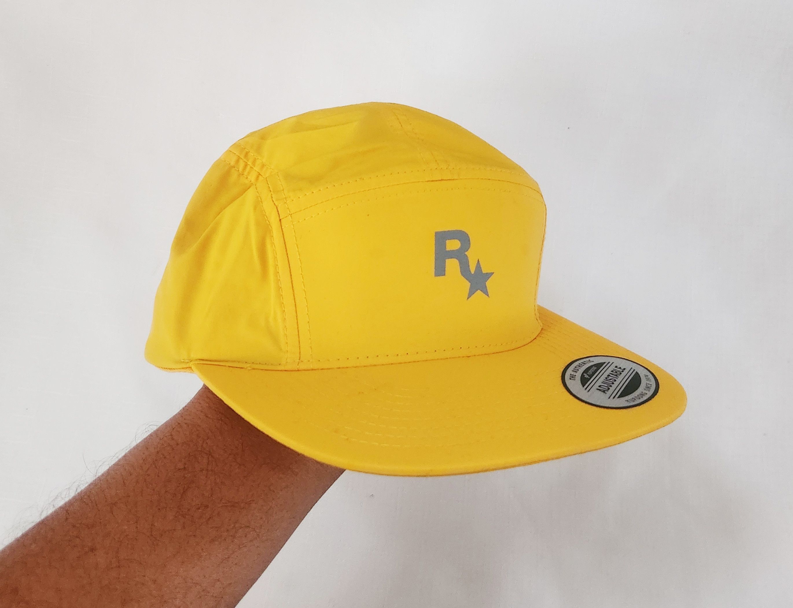 Rockstar Games Rockstar Games 5 Panel Cap Yellow Mens OSFM Strapback Adjus Size ONE SIZE - 6 Thumbnail