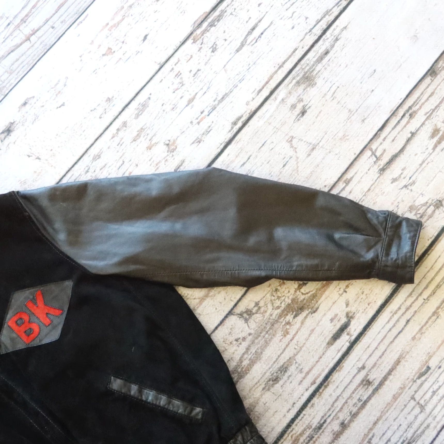 Vintage VINTAGE BK Suede Leather Varsity Jacket Men M Black Varsity Jacket BK Suede Leather Vintage M Black Men Size US M / EU 48-50 / 2 - 4 Thumbnail