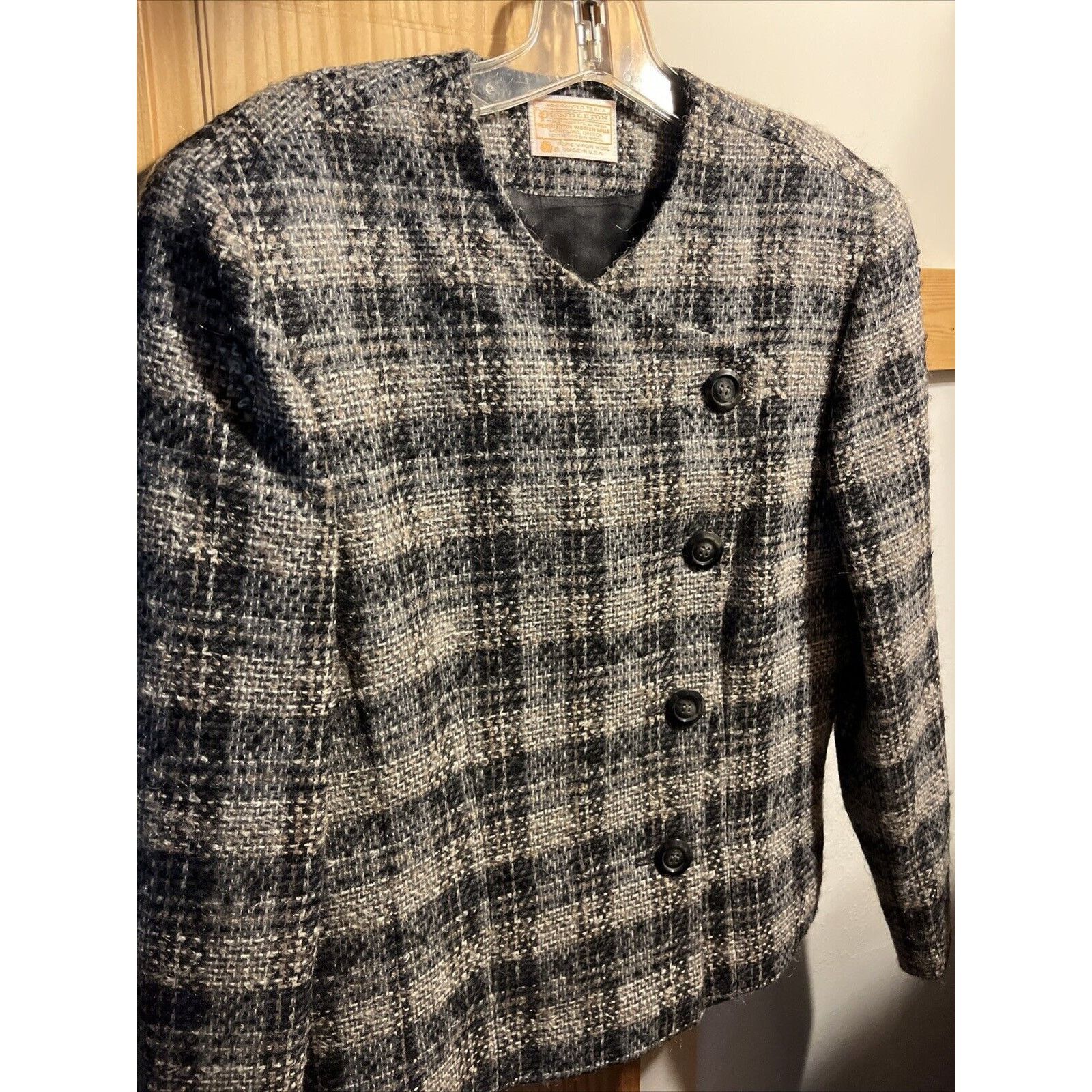 Pendleton Pendleton VTG Womens Size 8 Gray Coat Wool LS 4 Button Tweed Size M / US 6-8 / IT 42-44 - 6 Thumbnail