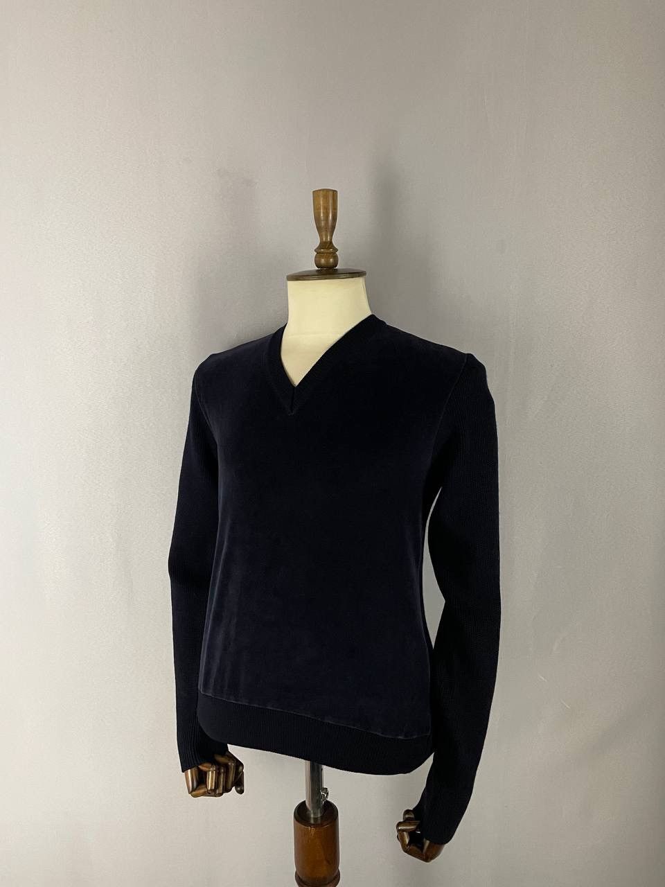 Maison Margiela Maison Margiela Sweater Navy Velour Size US M / EU 48-50 / 2 - 1 Thumbnail