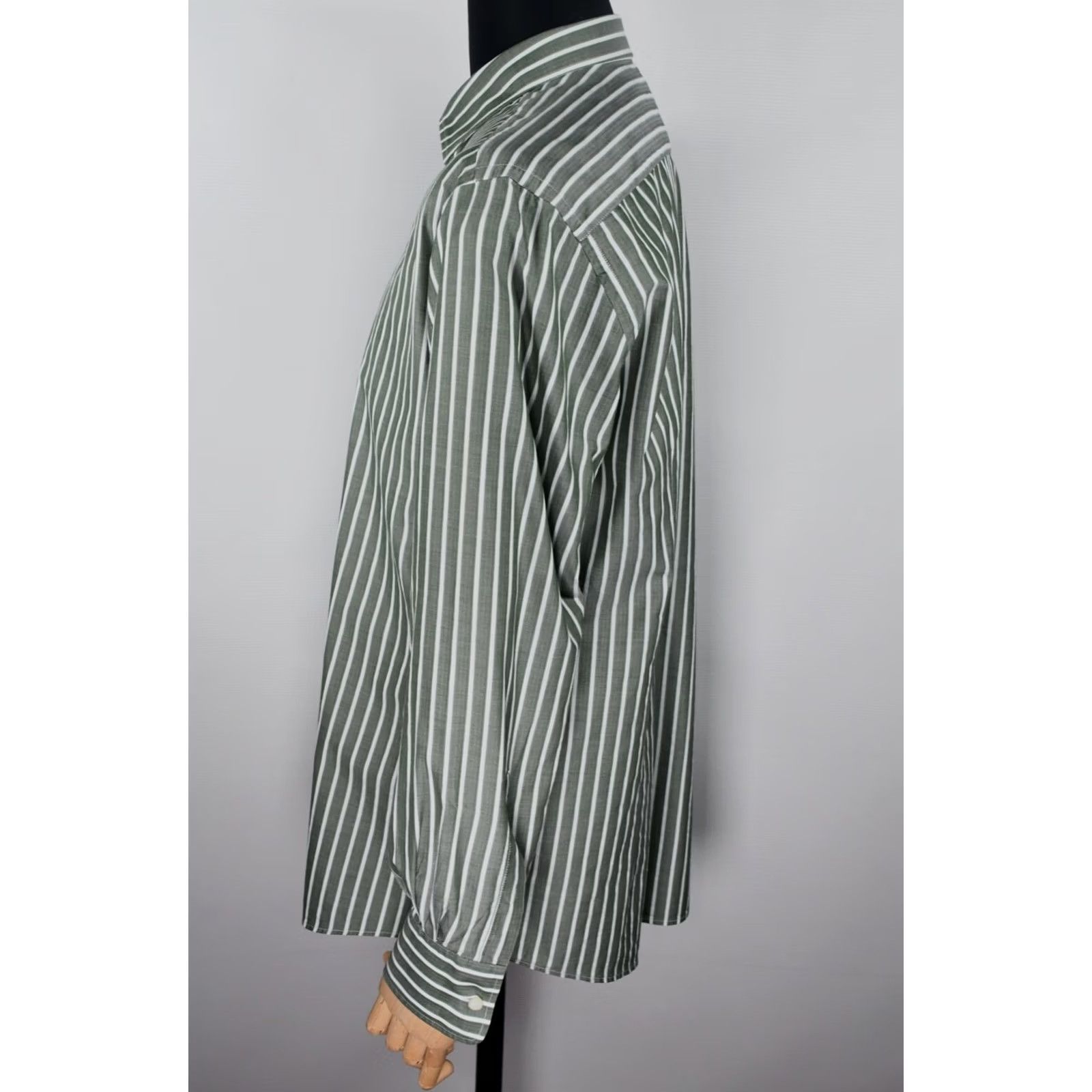 Ermenegildo Zegna Ermenegildo Zegna Long Sleeve Shirt Striped Button-Up 2XL Men Multicolor Cotton Classic Chest 24.8in Back 31.89in Front 25.98in Italy Brand Mens Size US XXL / EU 58 / 5 - 6 Thumbnail