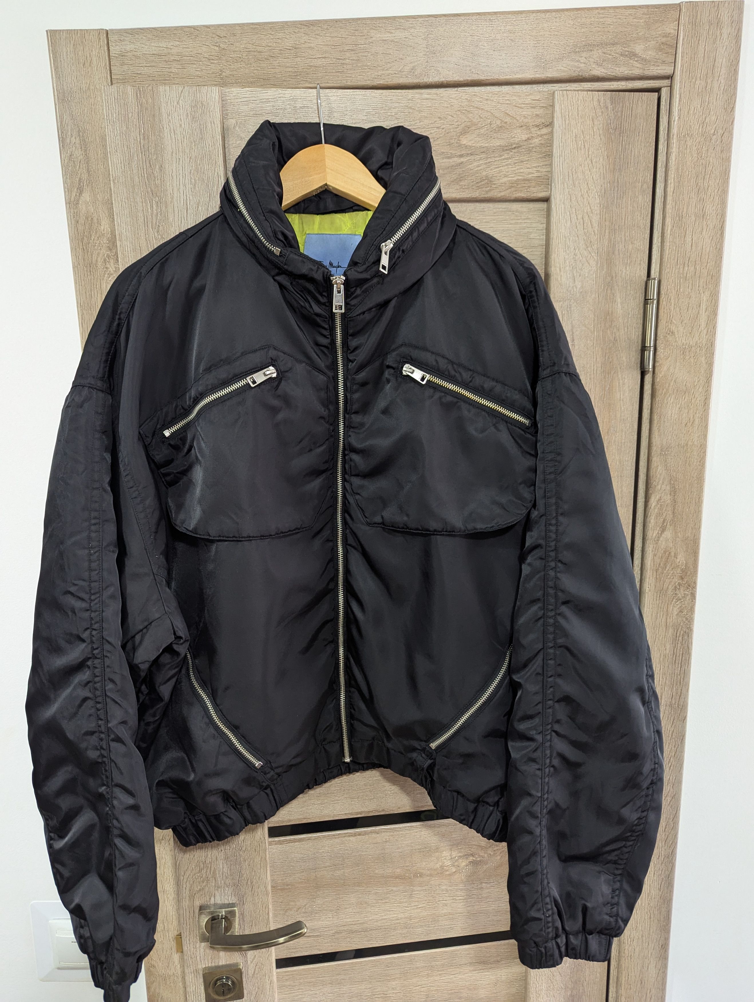 Thierry Mugler Mugler H&M Nylon Parachute Jacket Black Men's Size XL Size US XL / EU 56 / 4 - 2 Thumbnail