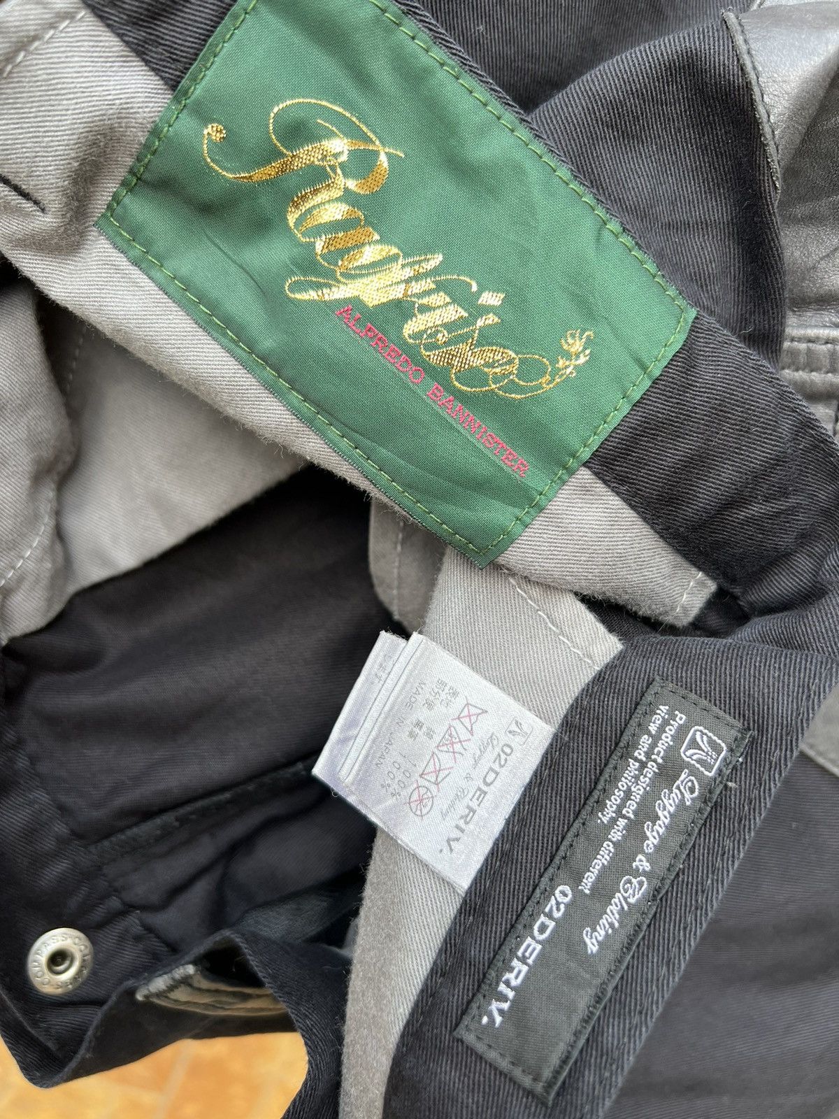 02DERIV. × Alfredo Bannister Alfredo Bannister X 02Deriv Hybrid Leather Cargo Trouser Size US 33 - 25 Thumbnail