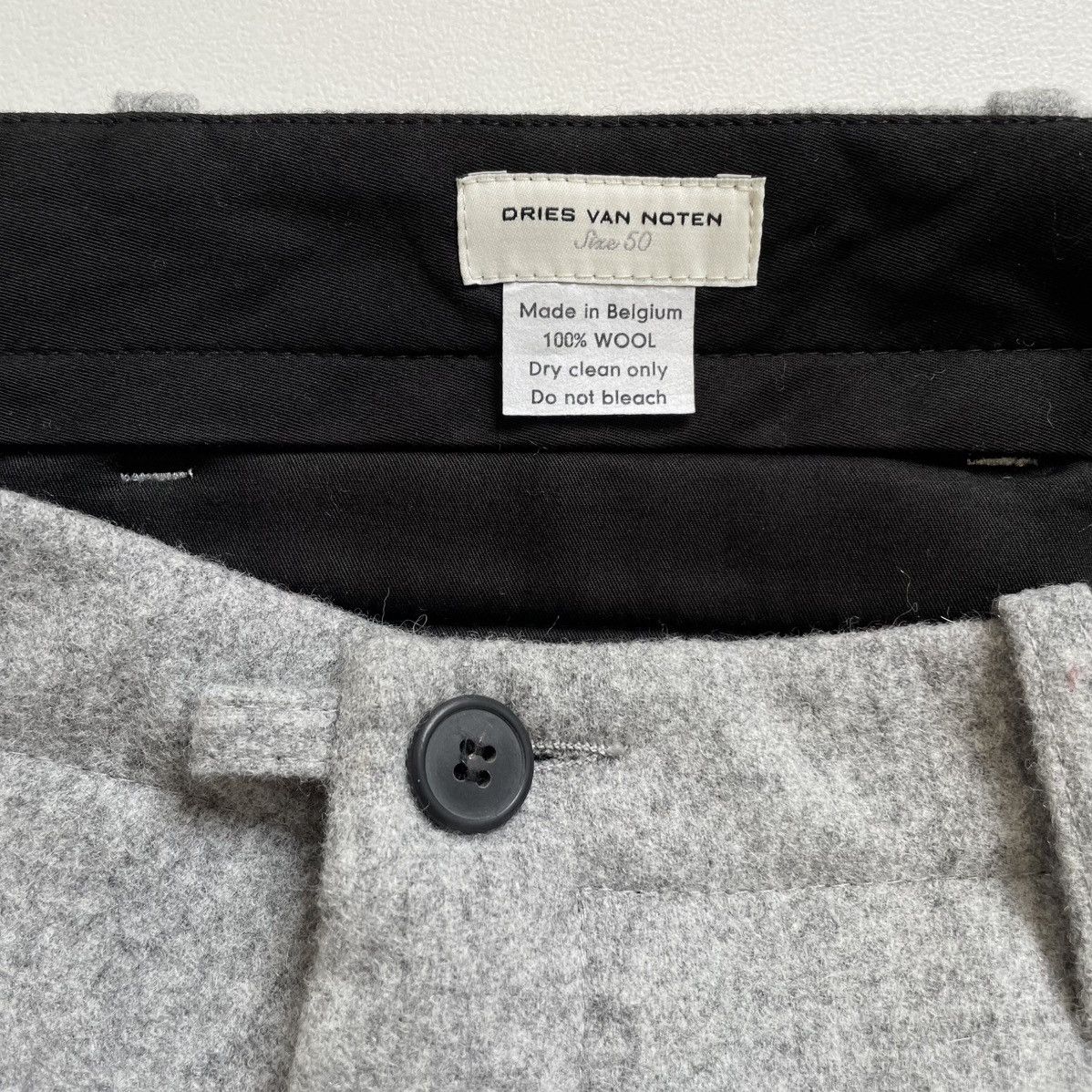 Dries Van Noten Light Grey Wool Flared Leg Pants Size US 32 / EU 48 - 4 Thumbnail