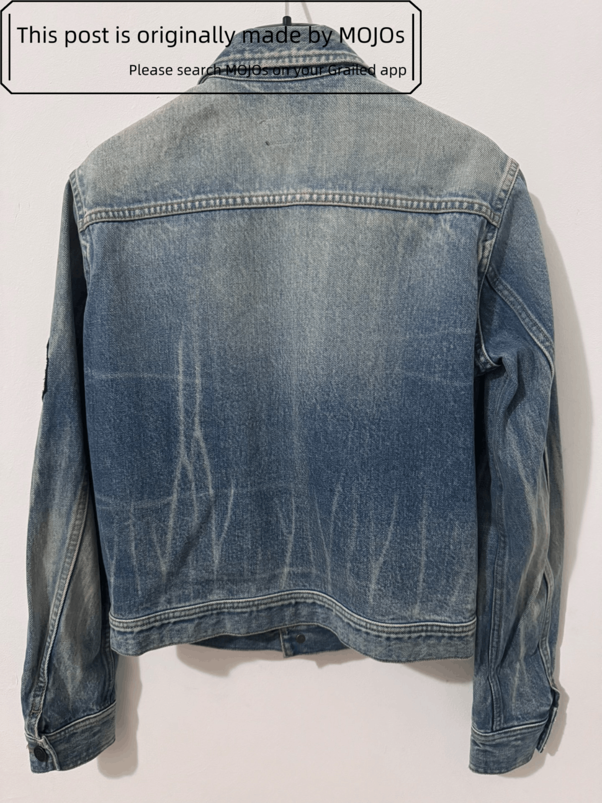 Saint Laurent Paris Saint Laurent Paris 16AW Sleeve Patch Denim Jacket mojos1224 Size US S / EU 44-46 / 1 - 2 Thumbnail