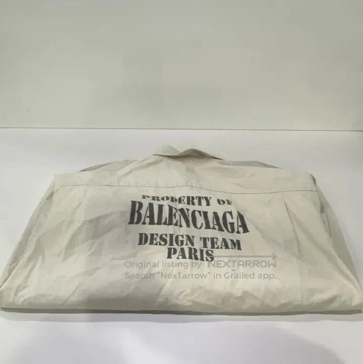 Balenciaga Balenciaga FW22 Beige Single Button Long Sleeve Shirt. Size US M / EU 48-50 / 2 - 8 Thumbnail