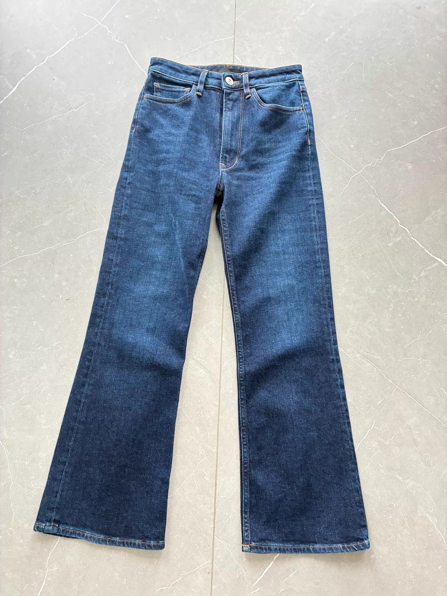3x1 3x1 Italian Flare Jeans Dark Blue 25 Size 25" / US 0 / IT 36 - 2 Thumbnail