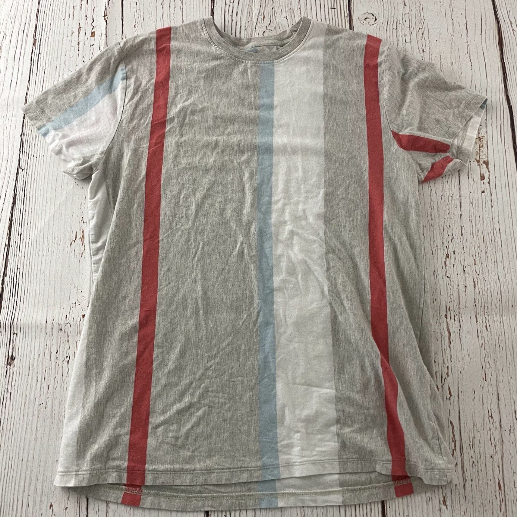Vintage San Francisco Work Shirt Striped Short Sleeve T-Shirt Men Large Gray White Shirts Mens Large Striped Short Sleeve T Shirt San Francisco Work Size US L / EU 52-54 / 3 - 2 Thumbnail