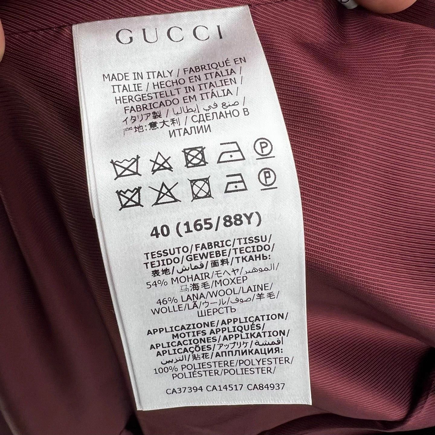 Gucci GUCCI wool silk blazer women's single-breasted 40 Size M / US 6-8 / IT 42-44 - 7 Thumbnail
