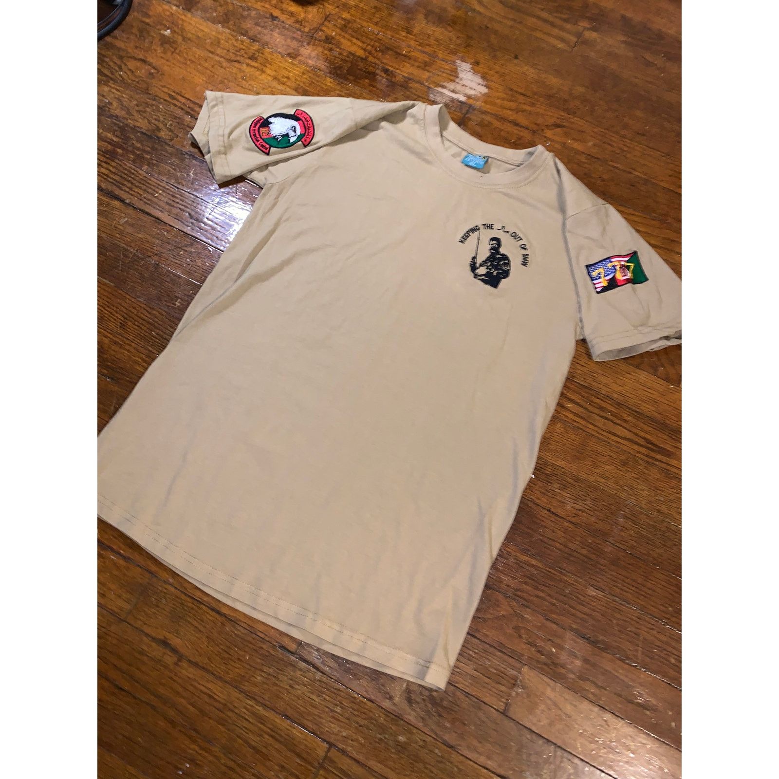 Vintage 777 Special Mission Wing T Shirt XL Tan Afghan US Military Size US XL / EU 56 / 4 - 7 Thumbnail