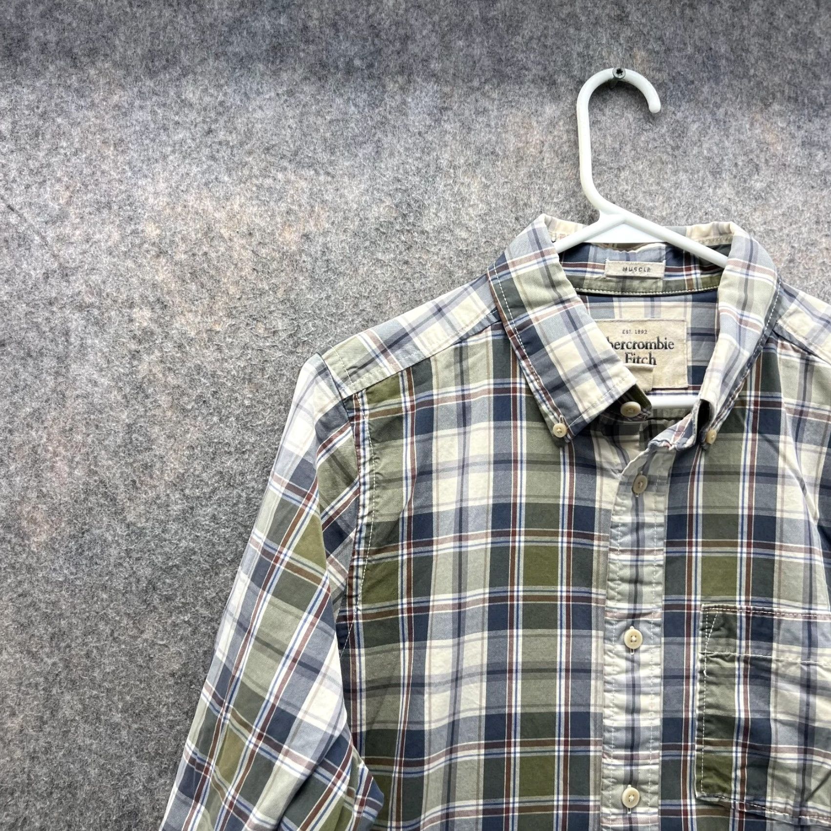 Abercrombie & Fitch Abercrombie & Fitch Shirt Men L Green Button-Down Flannel Plaid Long Sleeve Button-Up Casual Activewear Regular Fit Size US L / EU 52-54 / 3 - 3 Thumbnail