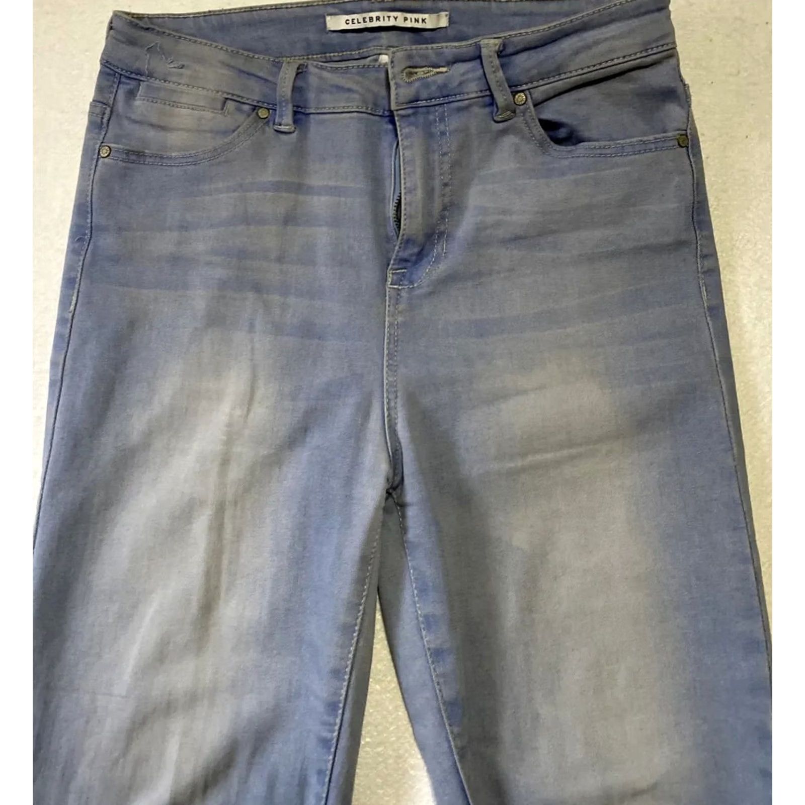 Vintage VINTAGE Celebrity Pink Jeans High Rise Skinny Women's Size 7x28 Blue 28-12 Denim Slim Zip Machine Washable All Seasons Womens Size 28" / US 6 / IT 42 - 2 Thumbnail
