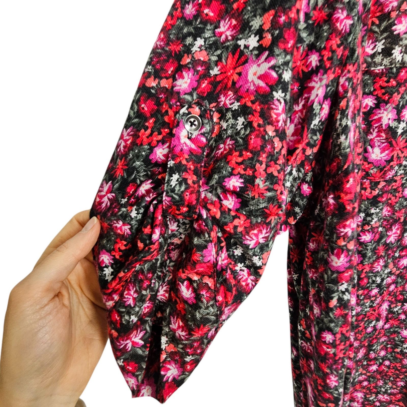 Torrid Torrid Womens Floral Harper Blouse Size 3X Dark Romantic Size 3XL / US 20-22 - 4 Thumbnail