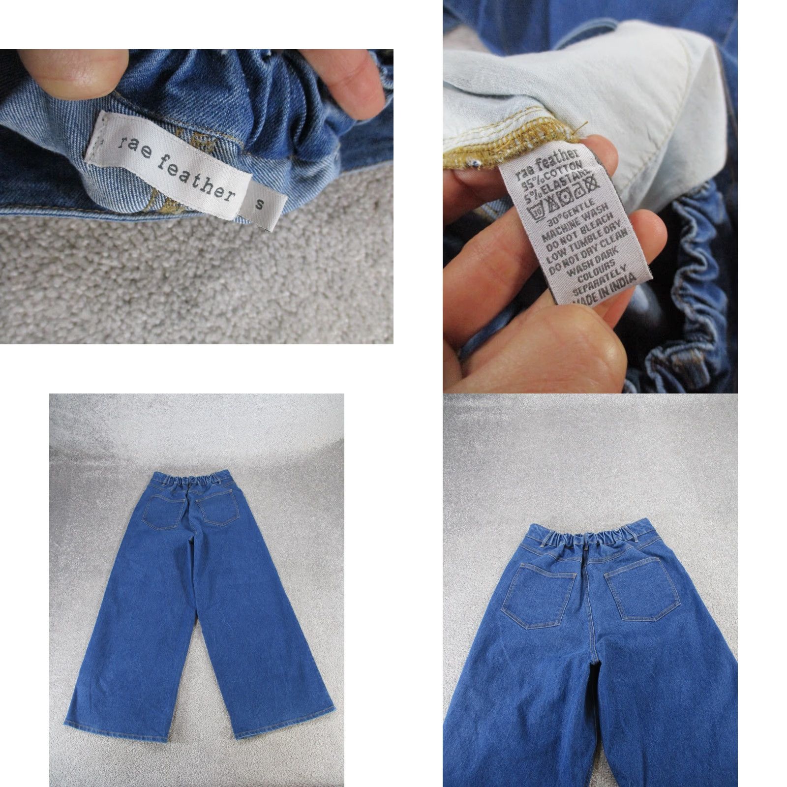 Denime VINTAGE Rae Feather Women's Jeans Wide Leg High Rise S Medium Wash Denim Casual Size 28" / US 6 / IT 42 - 8 Thumbnail