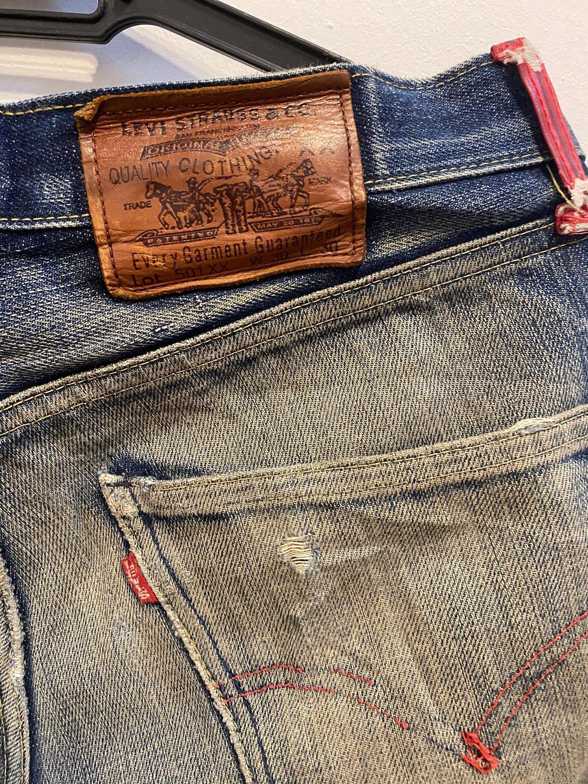 Levi's Vintage Clothing Levi’s 501XX Big E × Coca-Cola Edition Redline Selvedge Size US 30 / EU 46 - 4 Thumbnail