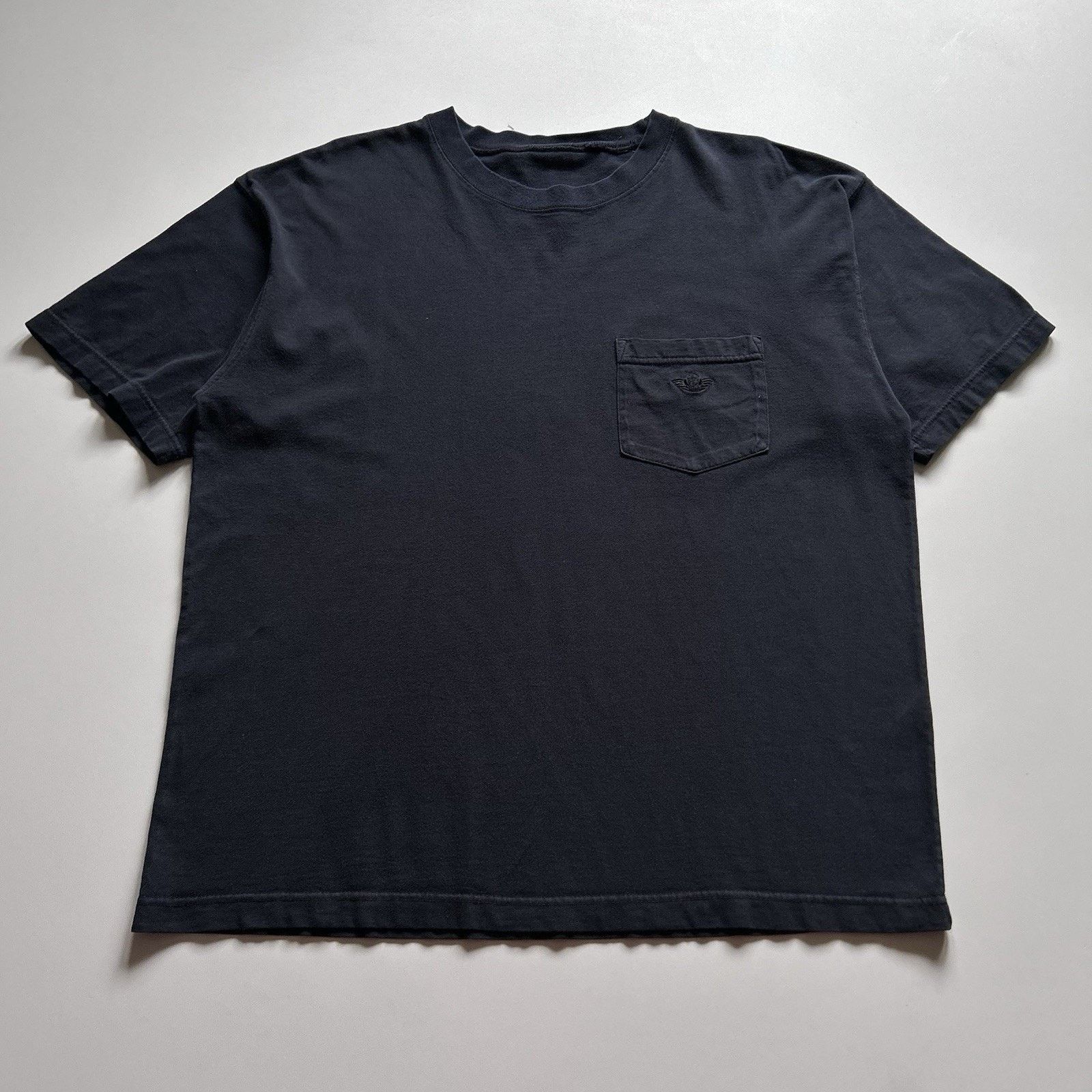 Vintage Vintage Sun Faded Black Blank Basic Pocket T Shirt XL Y2K Size US XL / EU 56 / 4 - 1 Thumbnail