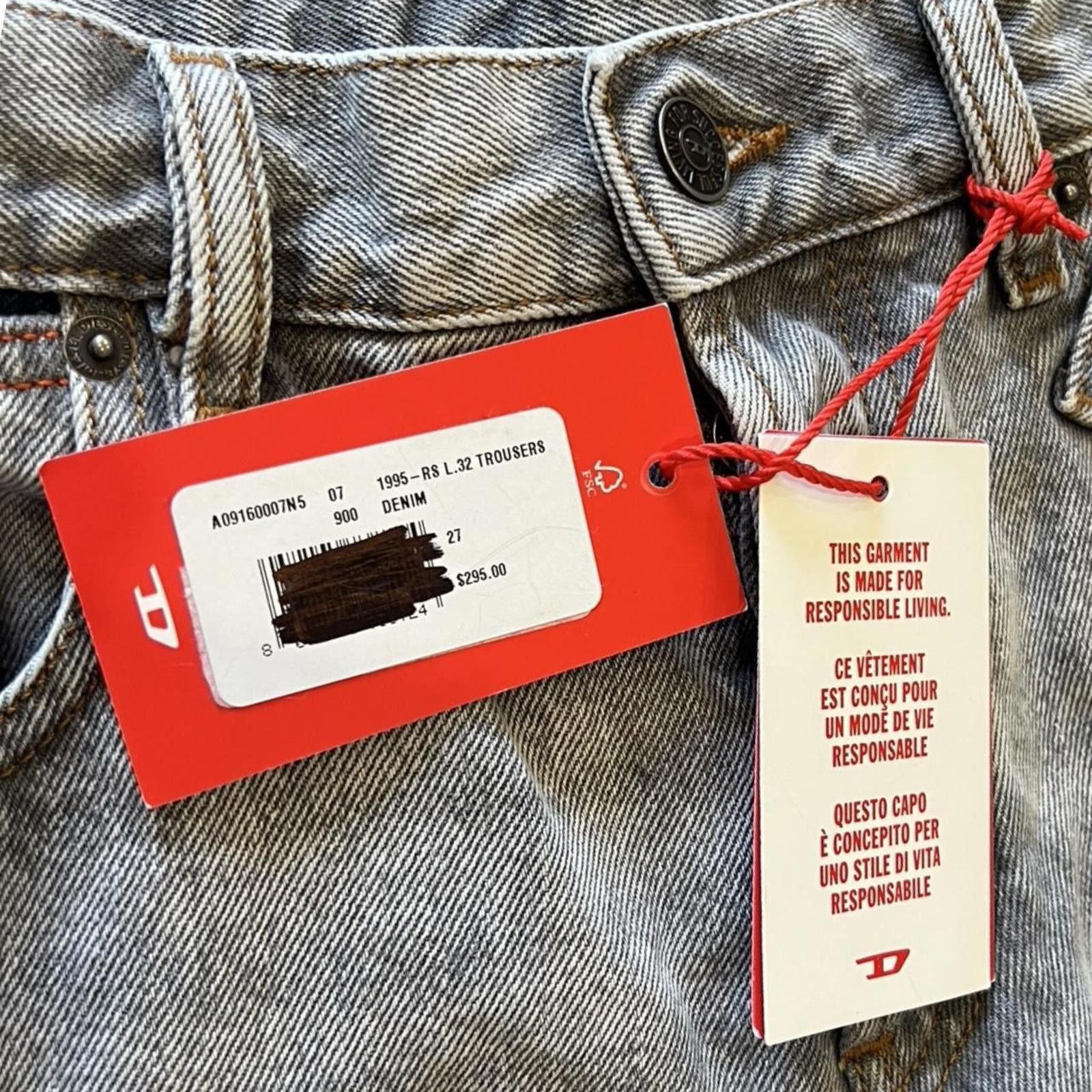 Diesel Diesel 1995-RS L.32 Trousers – Light Wash Sustainable Denim Size 27" / US 4 / IT 40 - 4 Thumbnail