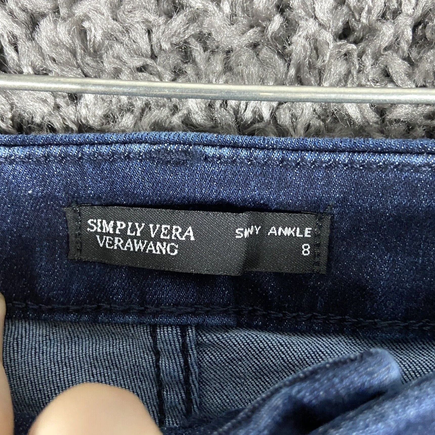 Vintage NEW Simply Vera Vera Wang Skinny Ankle Jeans Blue Women’s Size 8 Size 30" / US 8 / IT 44 - 7 Thumbnail
