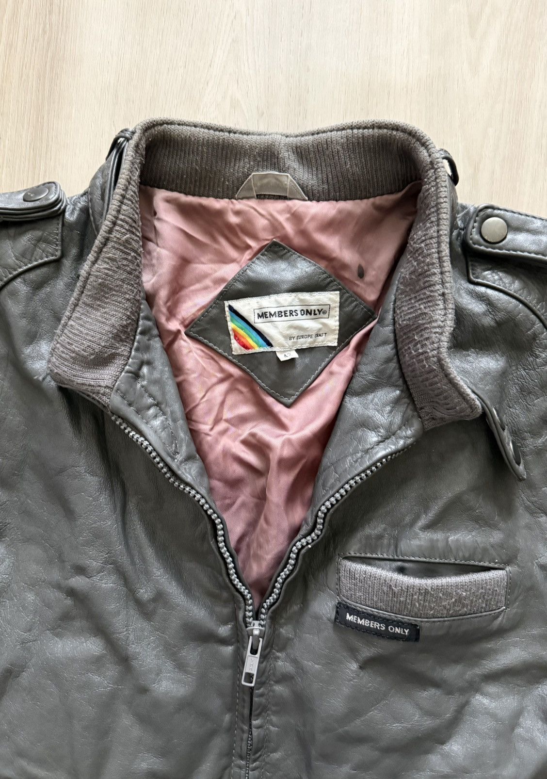Members Only Vintage 80s Members Only Leather Bomber Jacket Sz 42 * Size US M / EU 48-50 / 2 - 5 Thumbnail