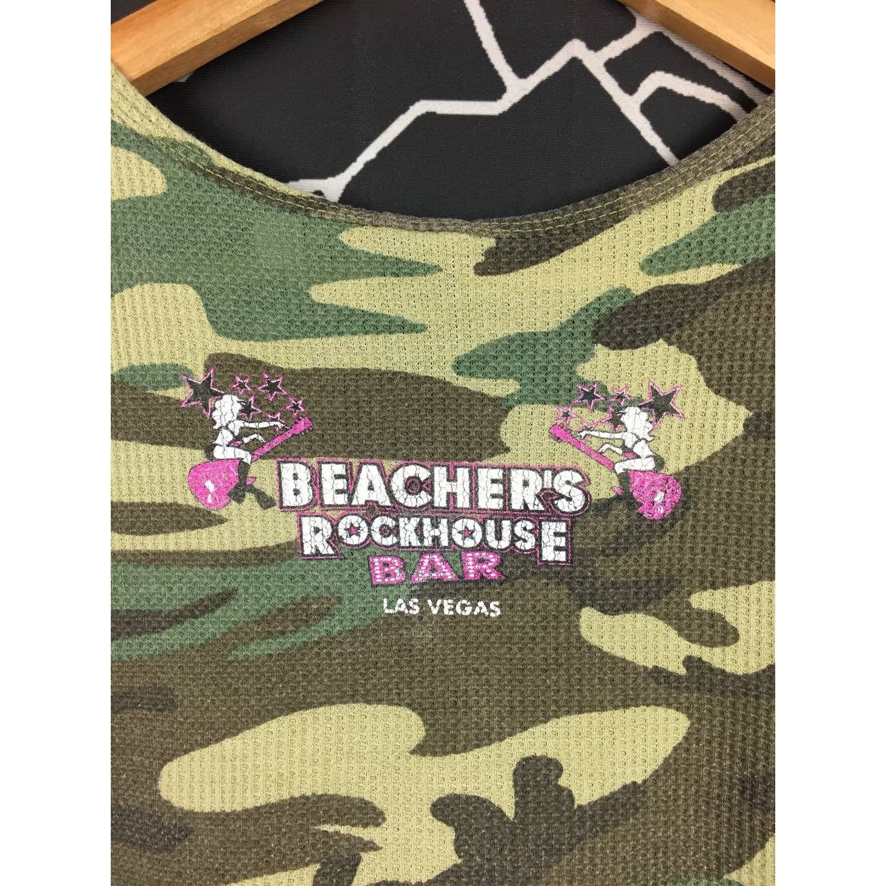 Vintage Beacher's Rockhouse Bar Las Vegas Camo Tank Top Tee Size L / US 10 / IT 46 - 7 Thumbnail