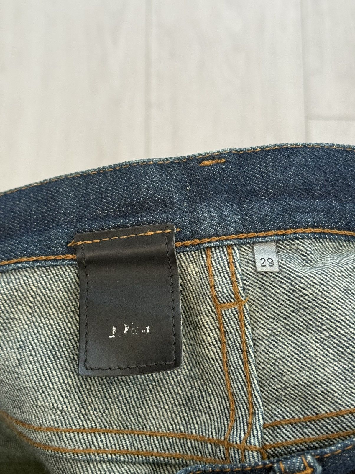 Dior DIOR HOMME HEDI SLIMANE WASHED RAW INDYGO NAVY DENIM JEANS Size US 29 - 11 Thumbnail