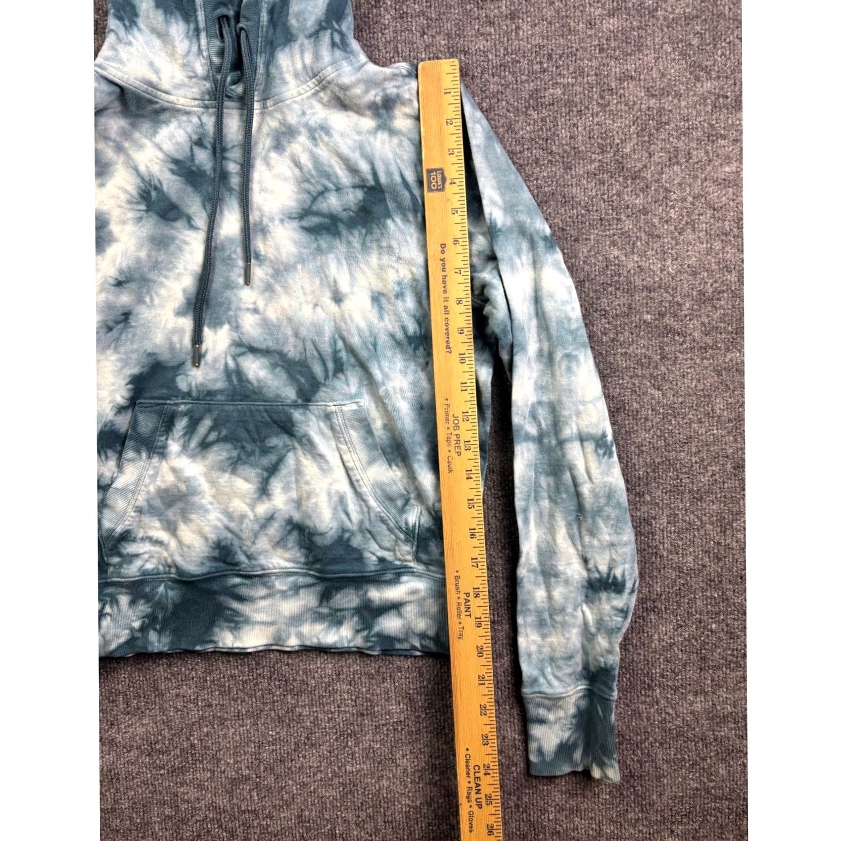 Athleta Athleta Hoodie Womens Small Blue Tie Dye Long Sleeve Cotton Blend Pullover Size S / US 4 / IT 40 - 3 Thumbnail