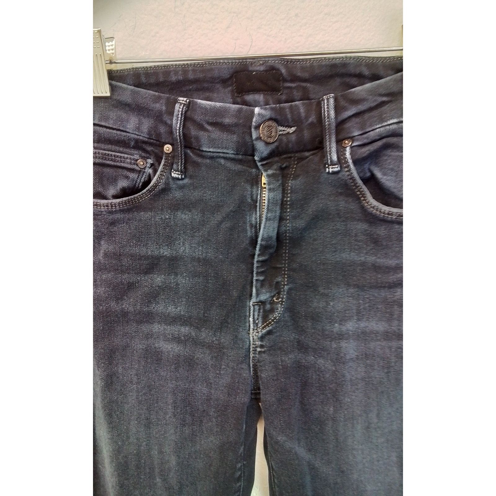 MOTHER Mother Looker Ankle Jeans Women's 24" High Waist Dark Wash Size 24" / US 00 / IT 34 - 4 Thumbnail