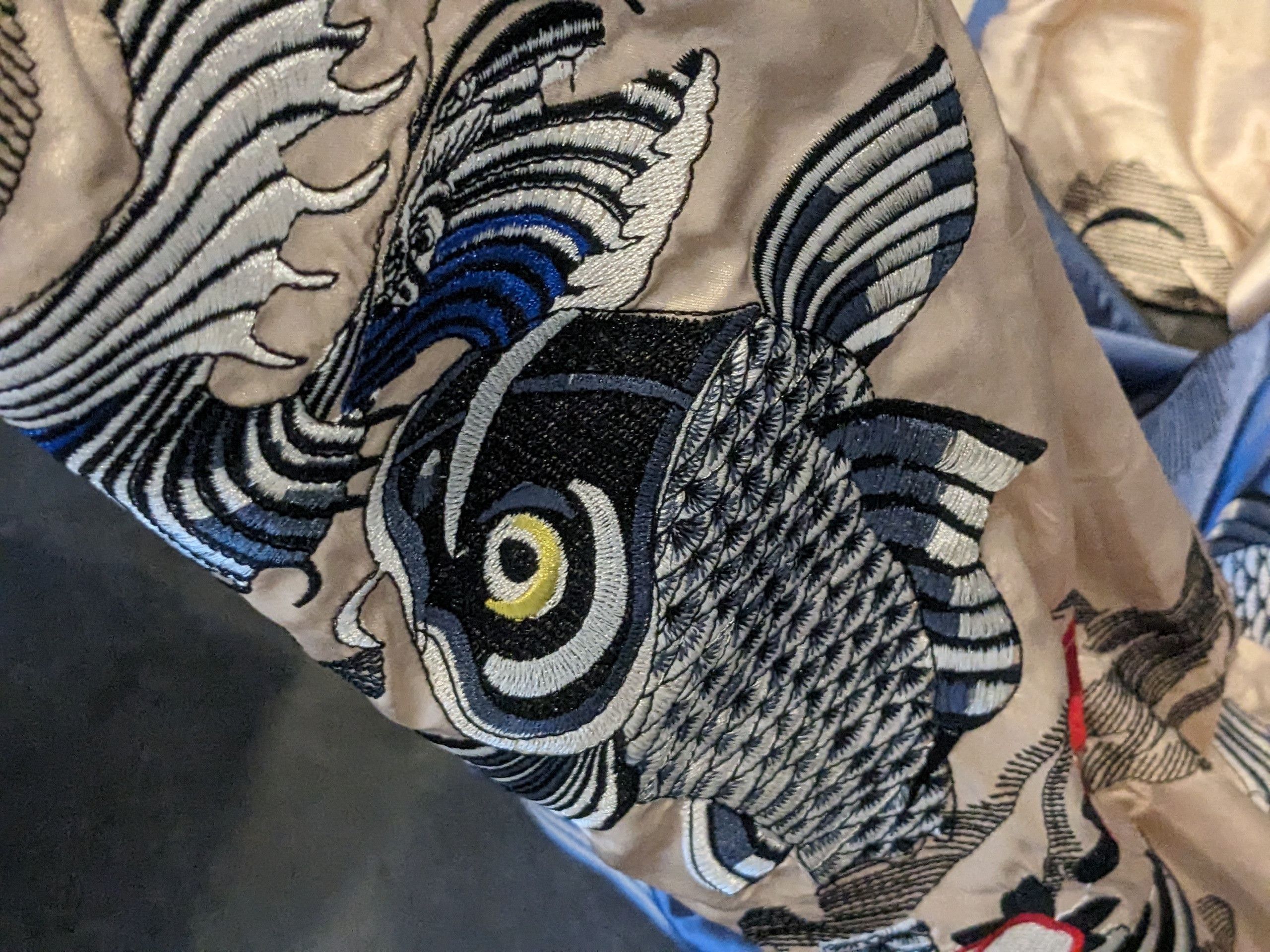 Standard Issue Reversible Satin Souvenir Jacket Koi Embroidered Bomber Size US S / EU 44-46 / 1 - 8 Thumbnail