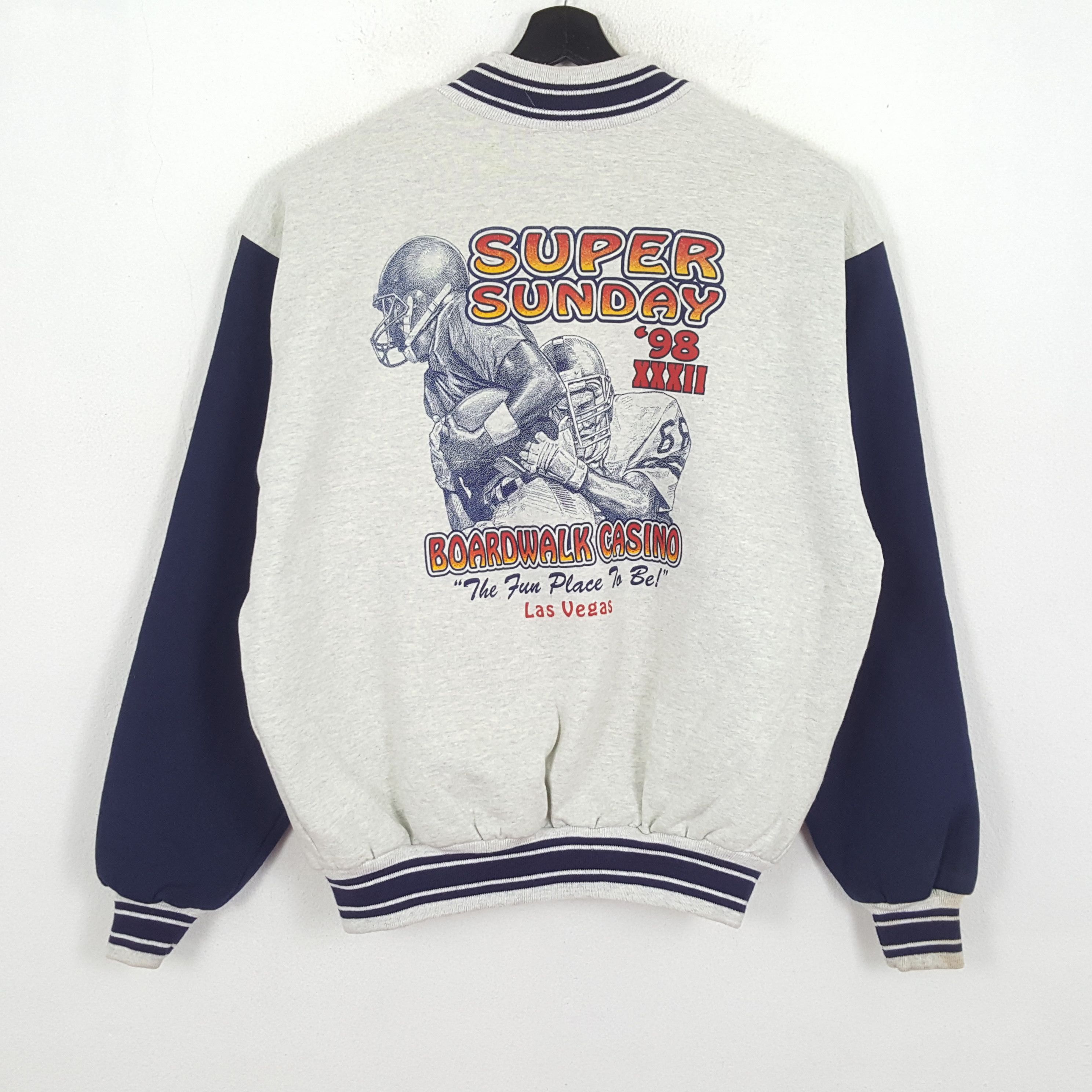 NFL × Vintage NFL American Football SUPER SUNDAY 98 Varsity Jacket Size US XXL / EU 58 / 5 - 1 Thumbnail