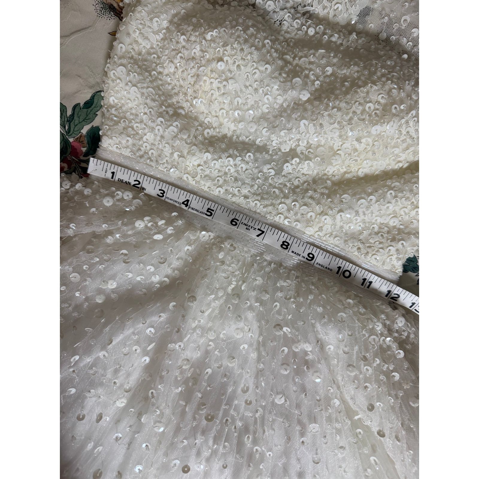 Billy Hill 0265 Sherri Hill Ivory Sequin Tulle Cap Sleeve Short Size 0 Size XS / US 0-2 / IT 36-38 - 7 Thumbnail