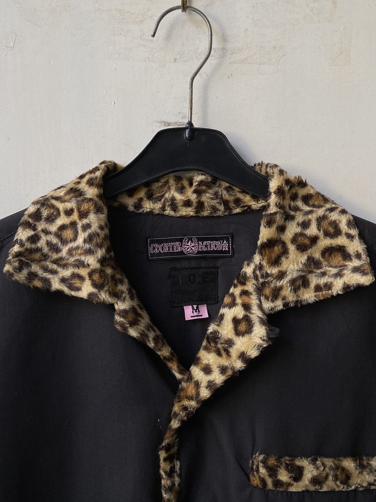 Designer I.C.E COUNTER ACTION Black Shirt Leopard Printed Size US L / EU 52-54 / 3 - 11 Thumbnail
