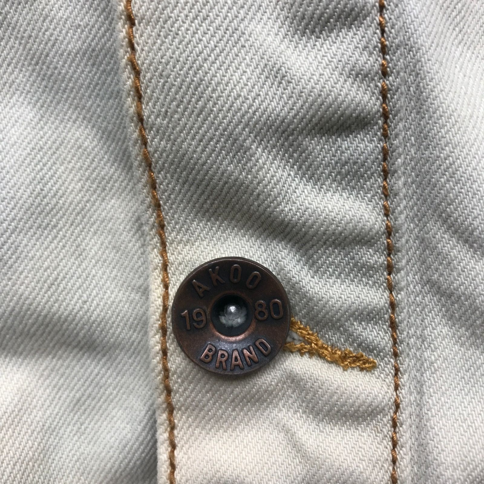AKOO Akoo Brand Light Washed Jean Denim Trucker Jacket Mens XL Size US XL / EU 56 / 4 - 10 Thumbnail