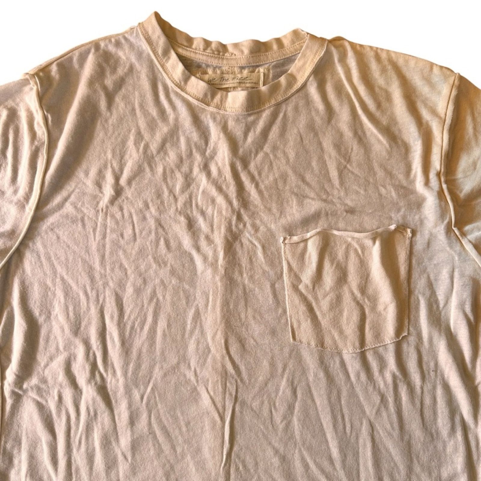 Free People We The Free Oversized Chest Pocket Tee – Cream – Size XS Size XS / US 0-2 / IT 36-38 - 3 Thumbnail