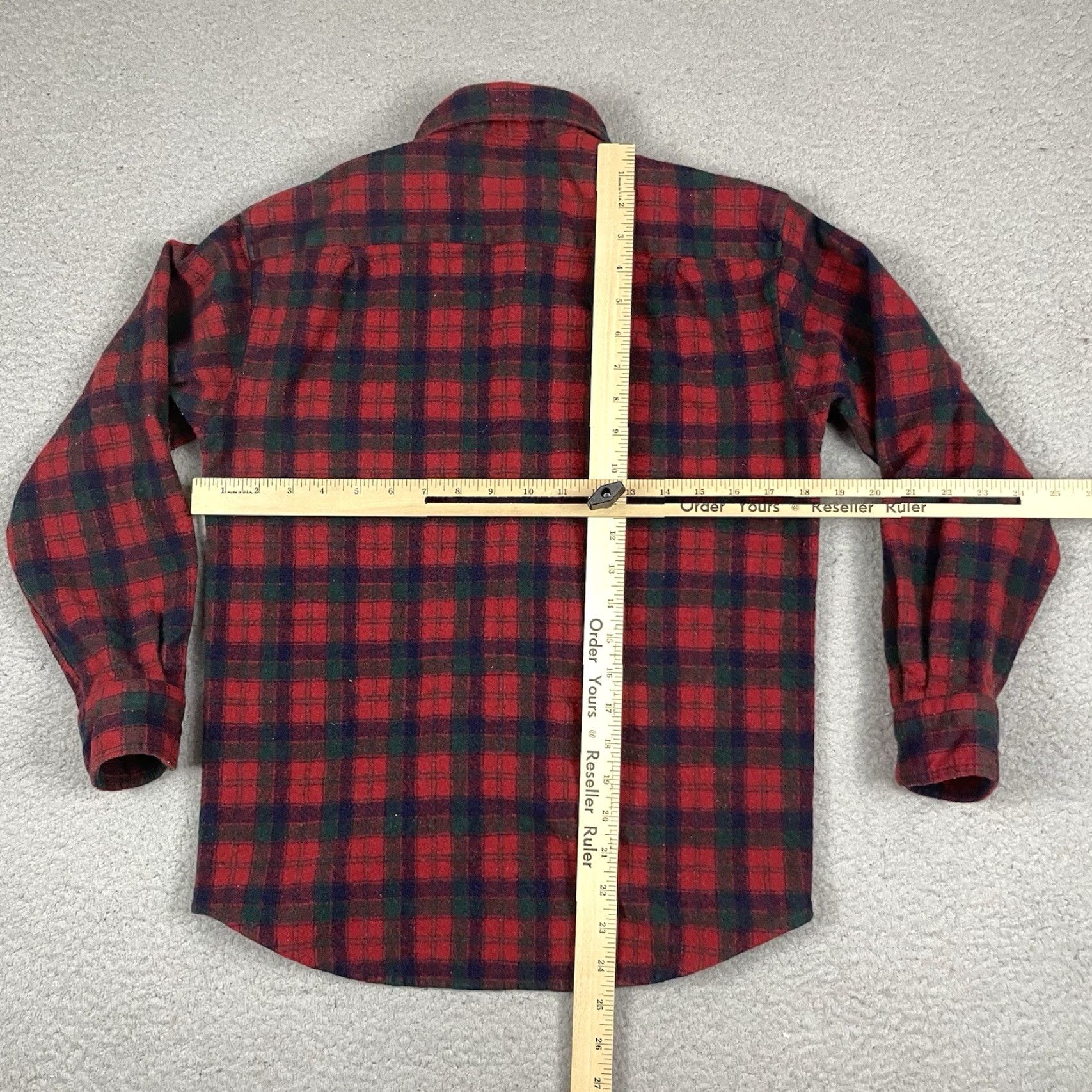 Pendleton VINTAGE Pendleton Shirt Men Wool Flannel Red Plaid Button-Up Coat? (Oops) Size US S / EU 44-46 / 1 - 7 Thumbnail