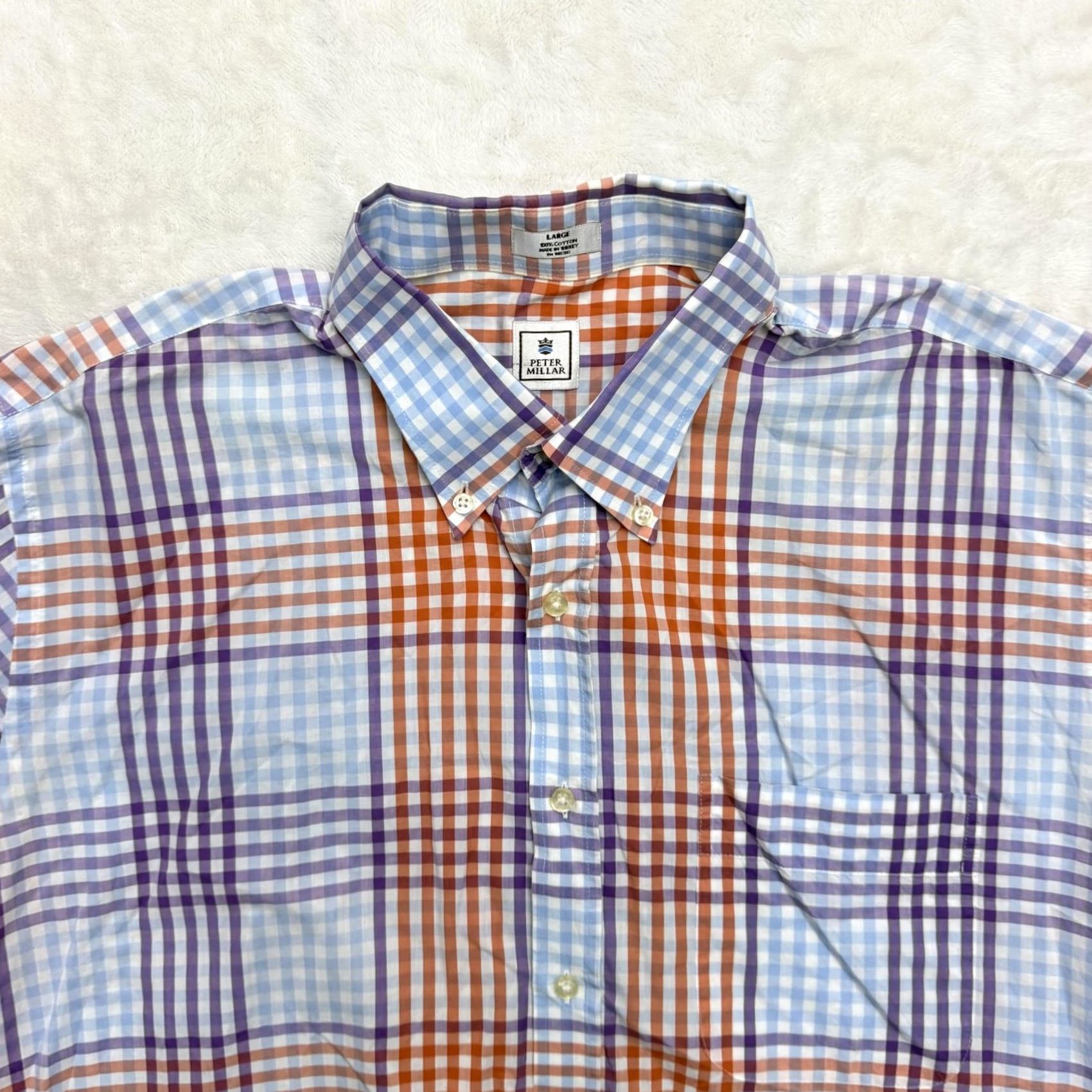 Peter Millar Peter Millar Shirt Mens Large Multicolor Plaid Button Down Long Sleeve Cotton Size US L / EU 52-54 / 3 - 2 Thumbnail