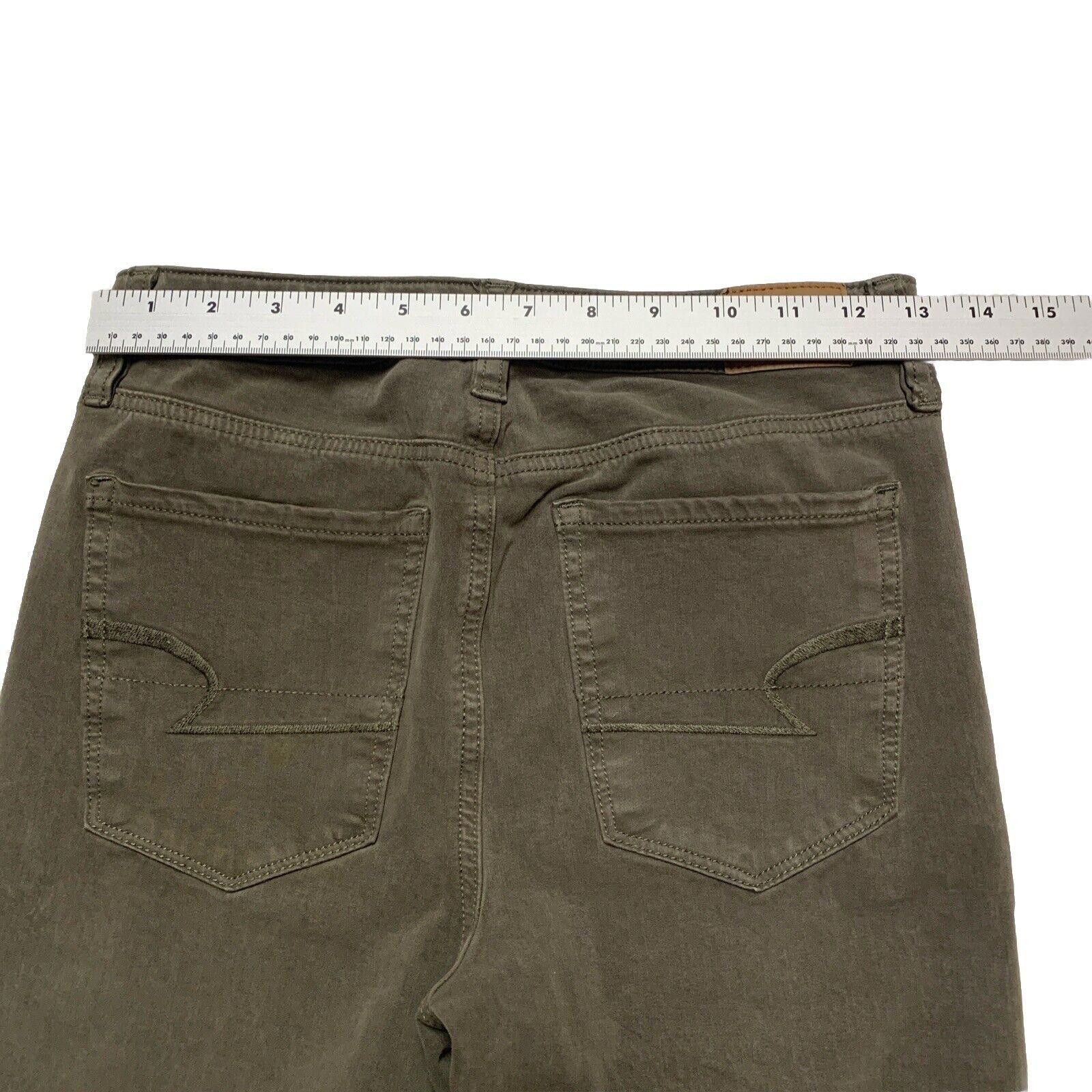 American Eagle Outfitters American Eagle Women's Sz 2 Green High Rise Stretch Jegging Size 26" / US 2 / IT 38 - 8 Thumbnail