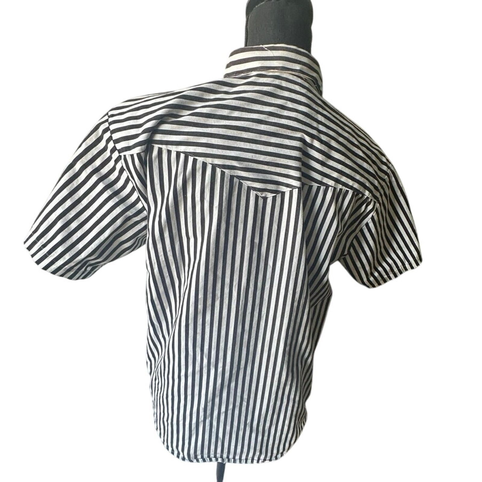 Panhandle Slim Vintage Panhandle Slim Western Black White Striped Shirt Size US S / EU 44-46 / 1 - 5 Thumbnail