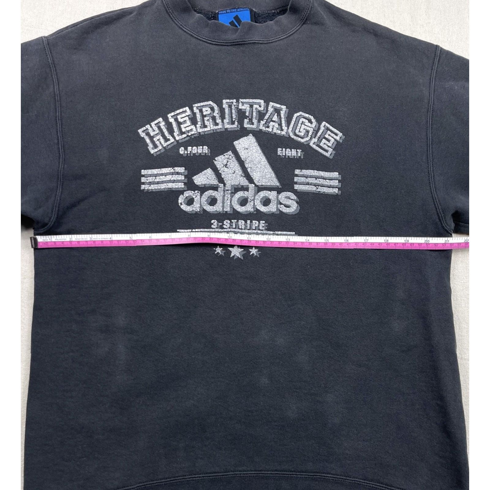 Adidas VINTAGE adidas Crewneck Sweatshirt Heritage Three Stripes Made In USA Mens M Black 90s Sweatshirt Mens M Size US M / EU 48-50 / 2 - 4 Thumbnail
