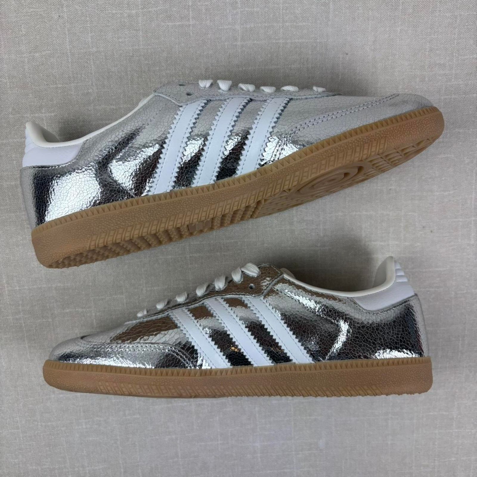 Adidas 🛸 adidas Samba OG "Silver Metallic" 8W Size US 8 / IT 38 - 4 Thumbnail