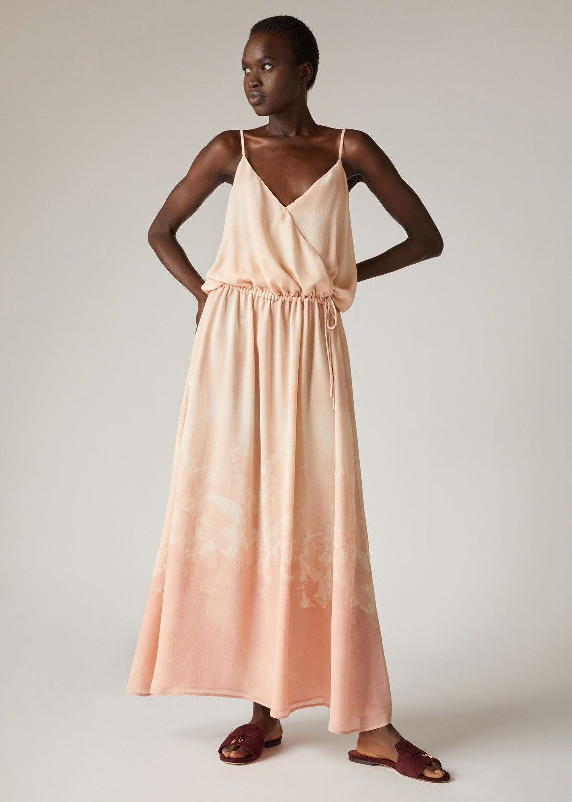 Loro Piana o1srvl11e0824 Aleesha Seaside Maxi Dress in Pink Size XL / US 12-14 / IT 48-50 - 2 Thumbnail