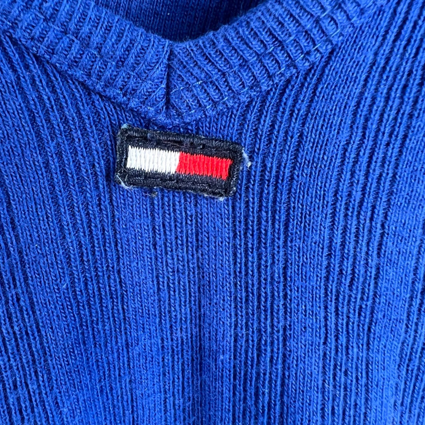 Tommy Hilfiger VINTAGE Tommy Jeans Mens Long Sleeve Knit Blue Athletic Pullover Sweater Size L Size US L / EU 52-54 / 3 - 4 Thumbnail