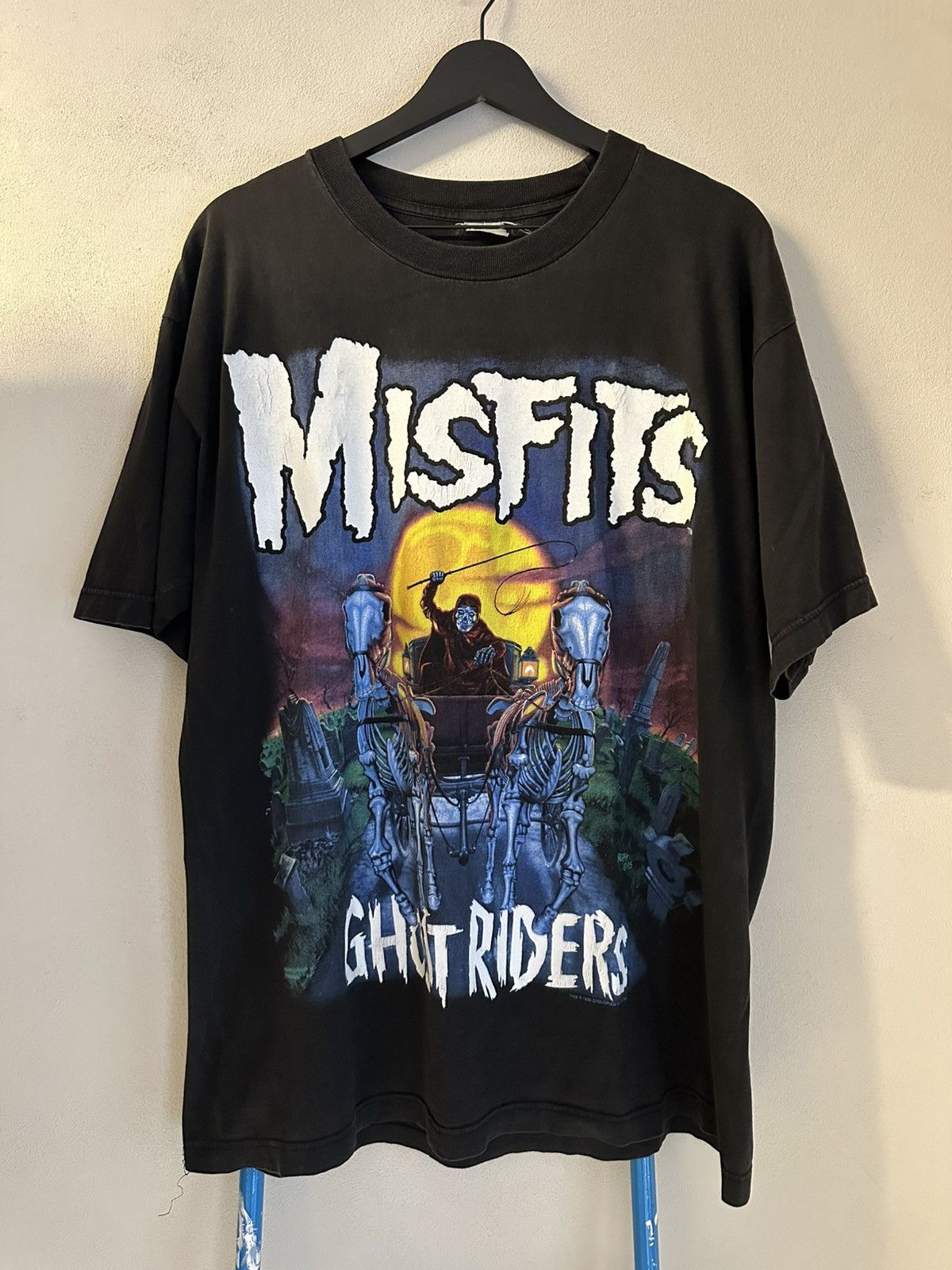 Vintage Vintage 1995 Misfits Ghost Riders t-shirt Size US XL / EU 56 / 4 - 1 Thumbnail