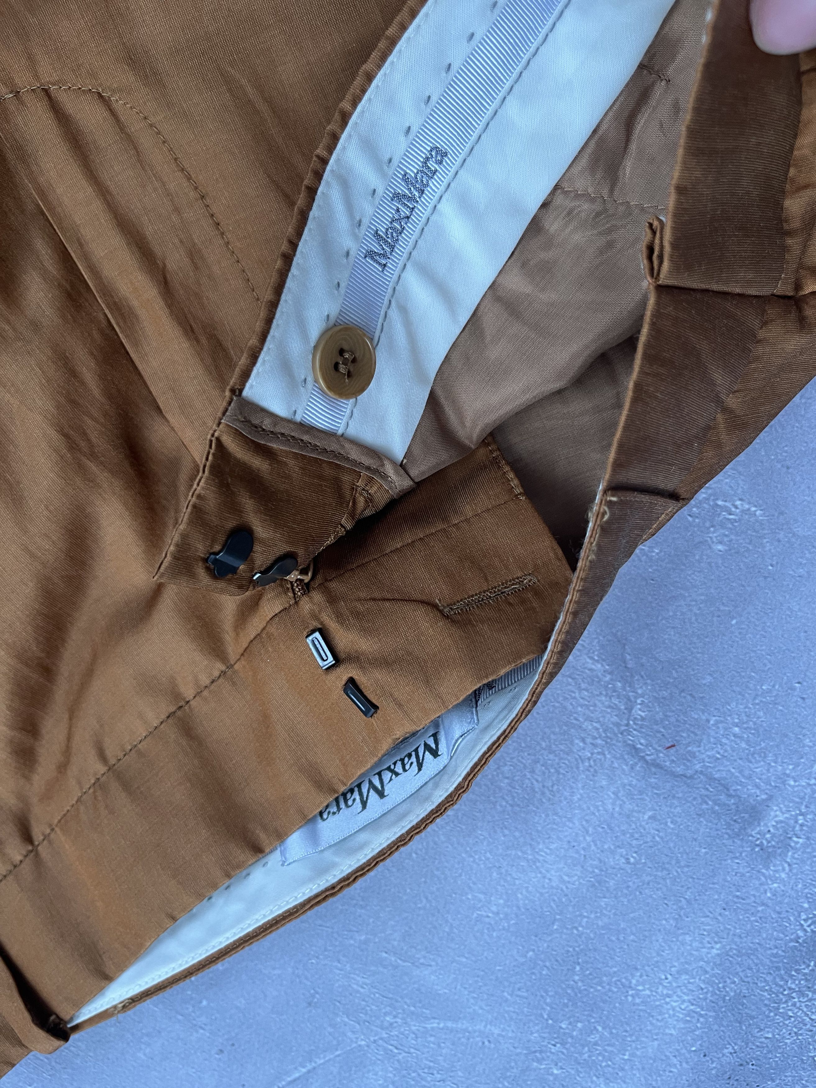 Max Mara Max Mara Silk Linen Two Piece Set V Neck Top / Pants Size S / US 4 / IT 40 - 16 Thumbnail