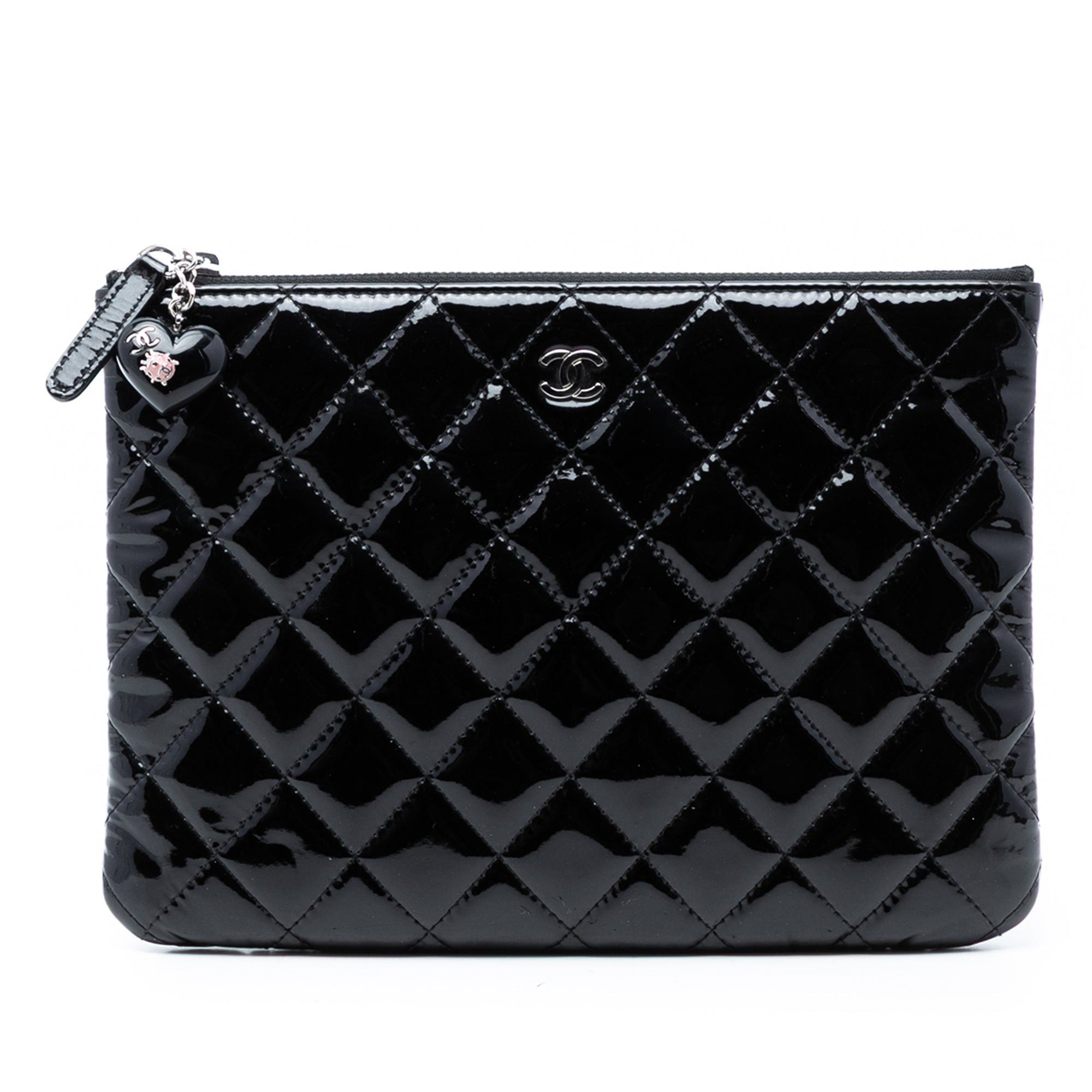 Chanel Small Quilted Patent O Case Clutch Size ONE SIZE - 1 Thumbnail