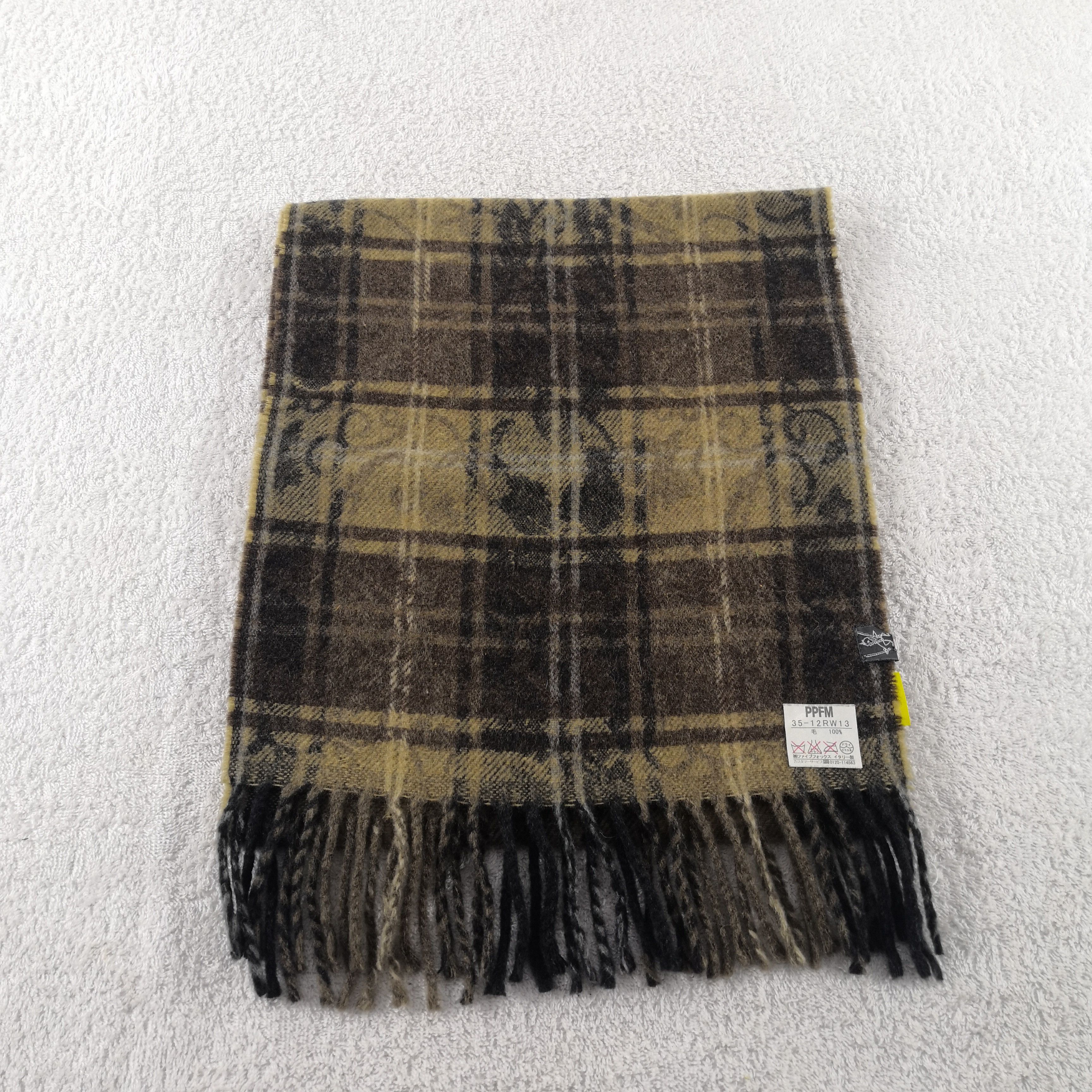 Japanese Brand Vintage Wool Scarf Winter Scarves 56789 Size ONE SIZE - 3 Thumbnail
