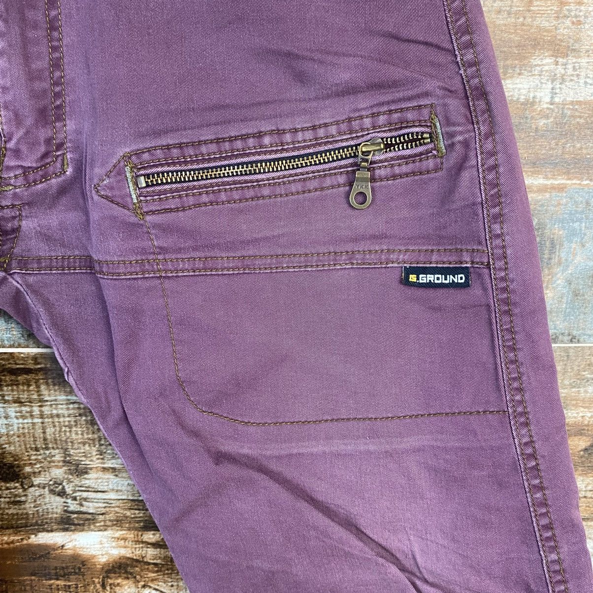Japanese Brand DL G Ground Purple Cargo Multipocket Pants #C1001 Size US 33 - 9 Thumbnail
